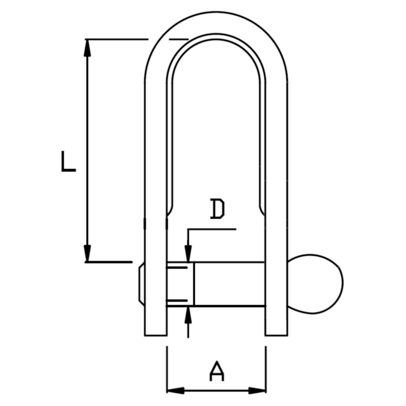 Allen Stainless Steel Light D Strip Shackle AL-4048