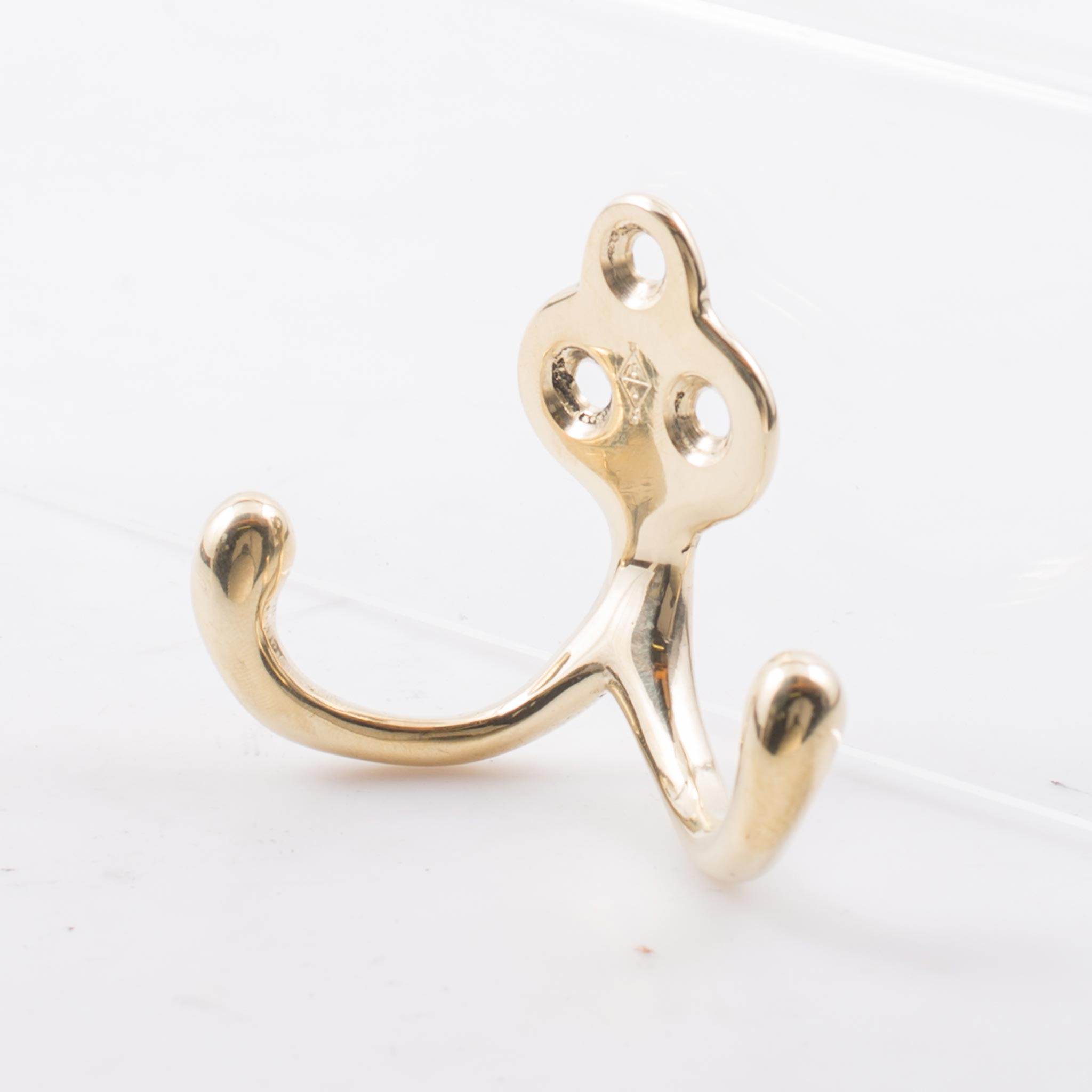 Davey and Co. Coat Hook Brass Double Fleur De Lis