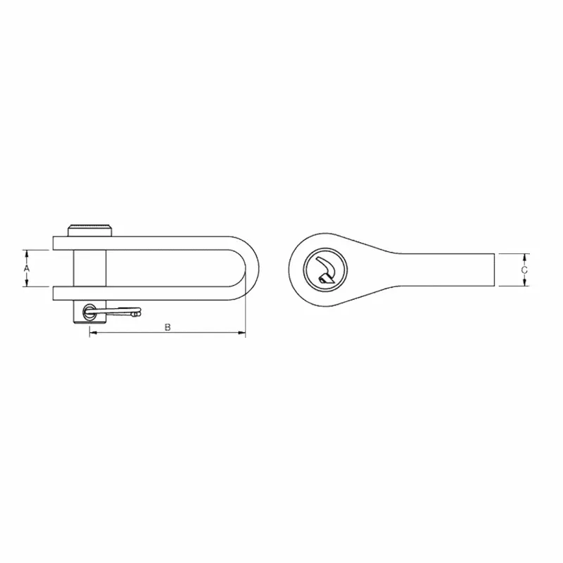 Blue Wave Stainless Steel Toggle Link Shackle