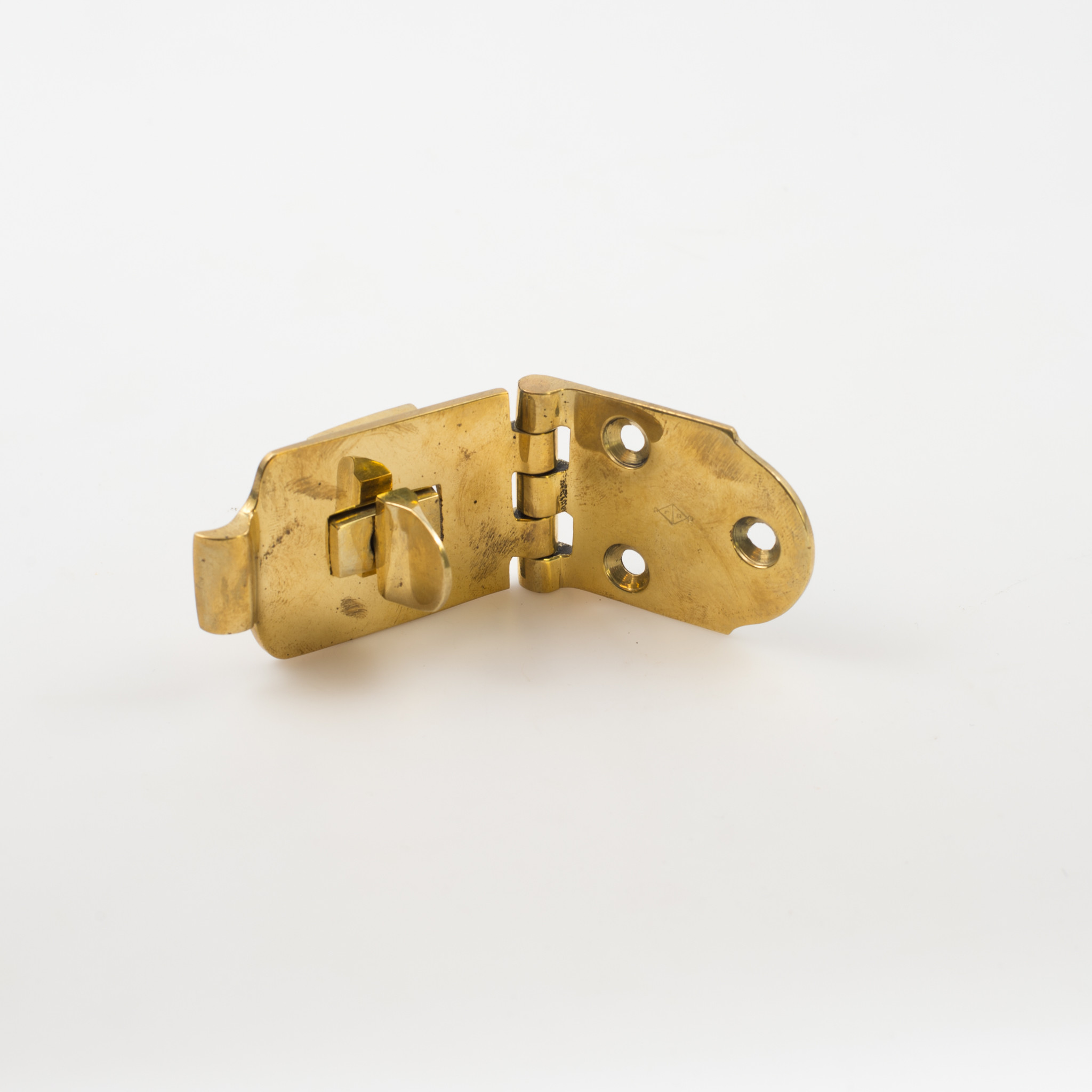 Davey and Co. Hasp Turn Button Brass 3" x 1 3/16"