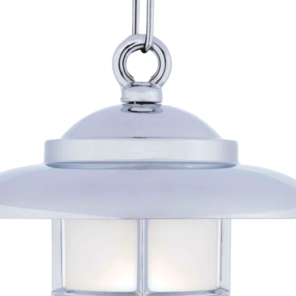 Ceiling Light with Grille Chrome Clear Glass (with Chain & Ceiling Rose)