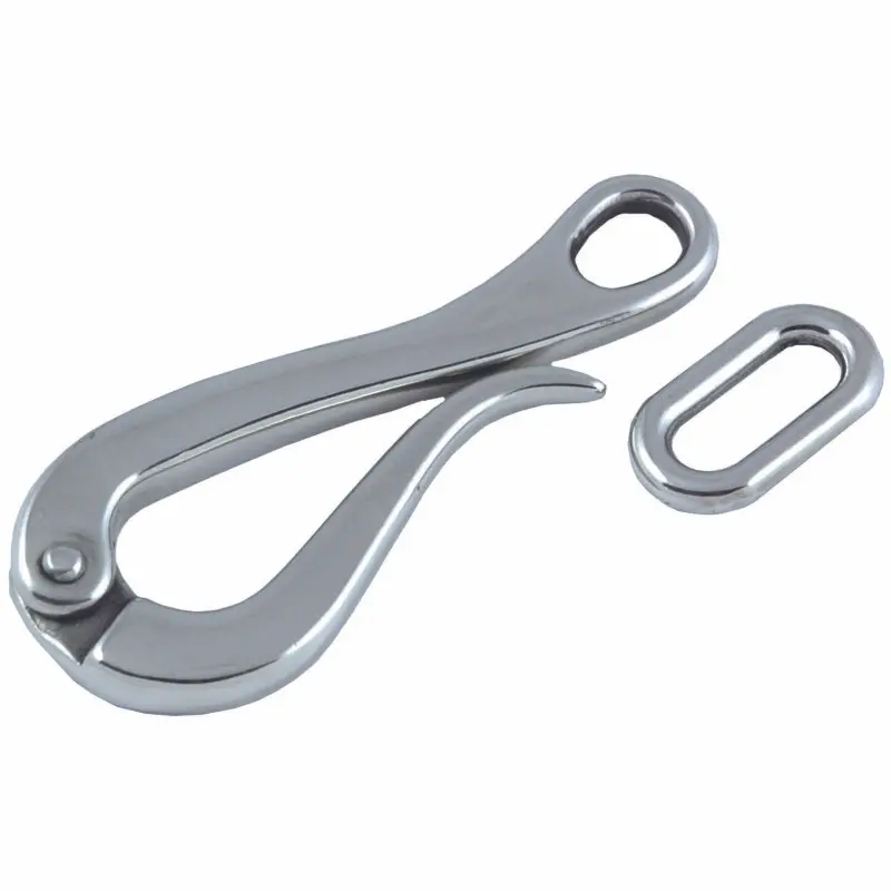 Stainless Steel Pelican Hook and Ring 100mm