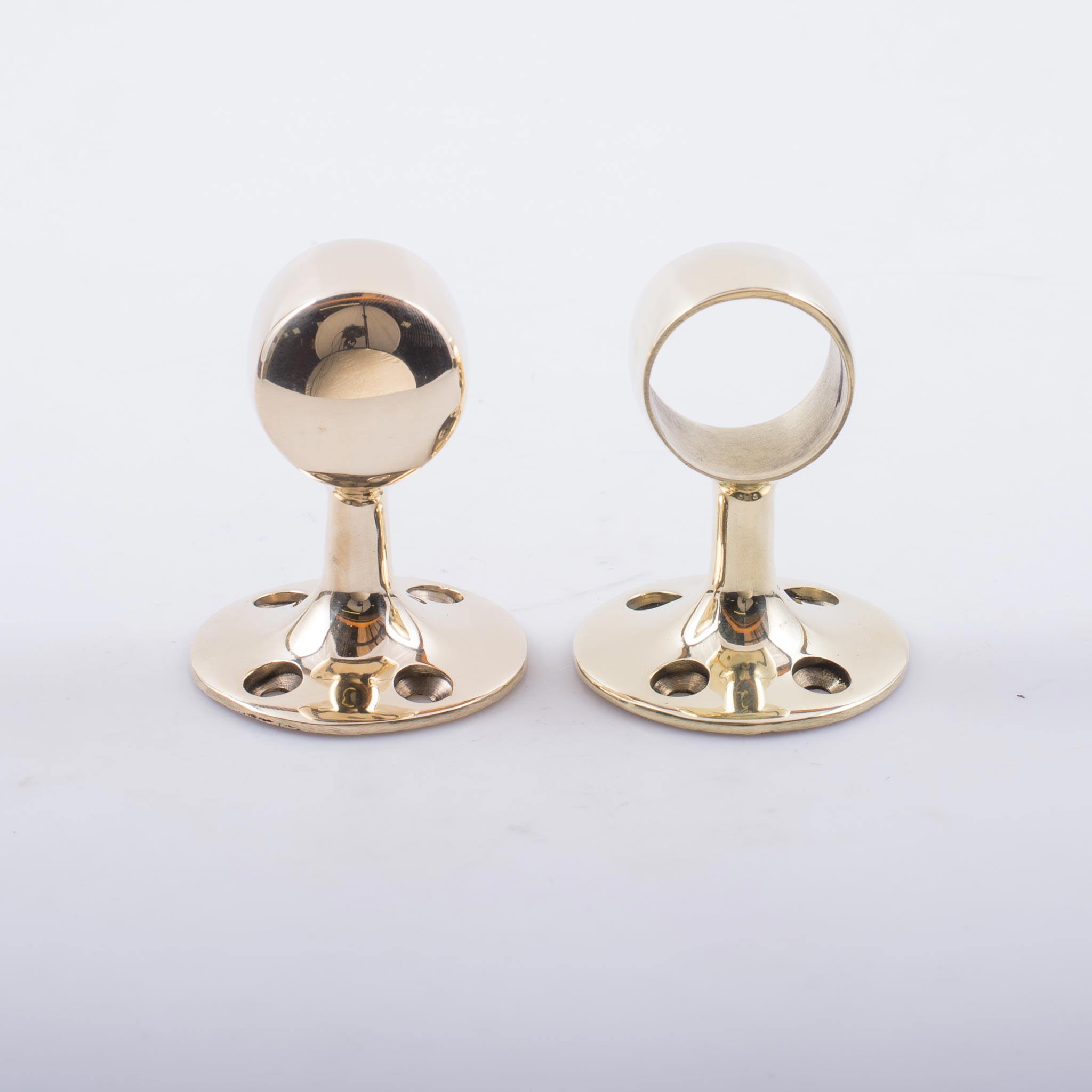 Davey and Co. Handrail Stanchion/Handrail Support Brass