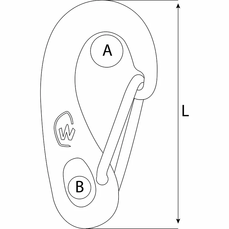 Wichard Forged Stainless Steel Snap Hook