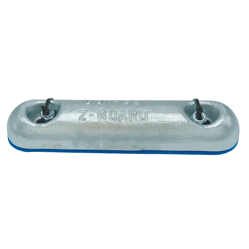 MGDUFF AD78BXKIT Aluminium Bar Hull Anode 1.85kg Backing Pad, Nuts & Washers