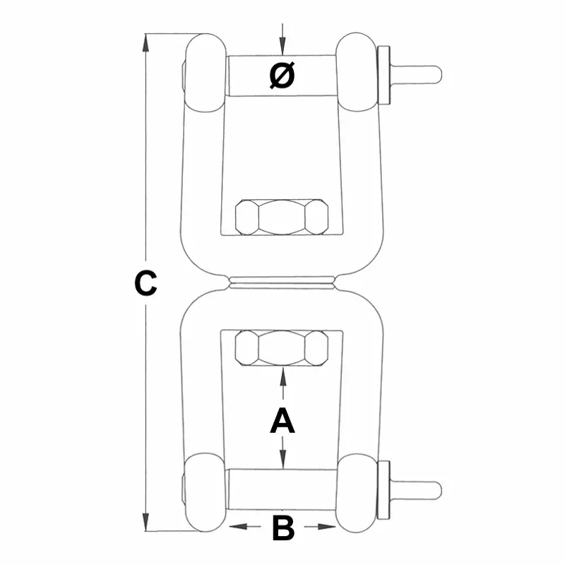 Stainless Steel Fork to Fork Swivel