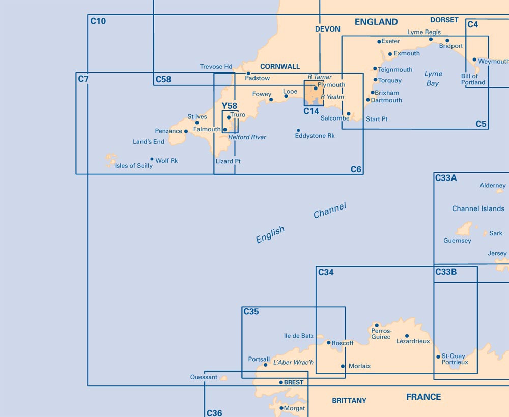 Imray C14 Plymouth Harbours and Rivers Edition 2017 Corrected to October 2018