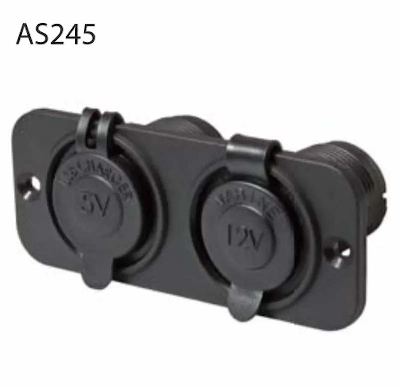 Marine Grade Fast Charging USB Charger Socket & 12v Power Socket YIS AS245PV
