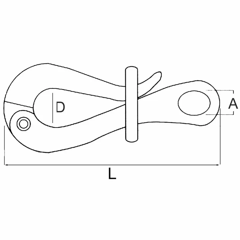 Stainless Steel Pelican Hook and Ring 100mm
