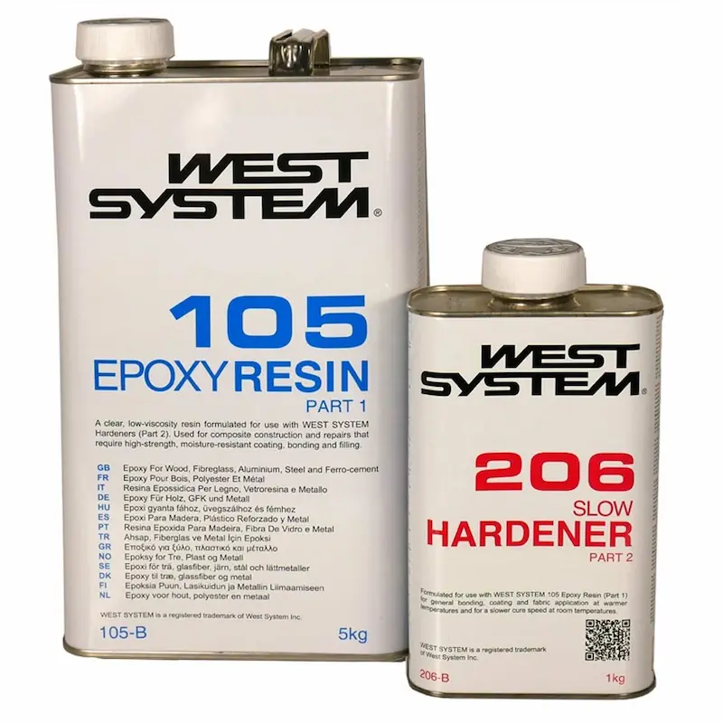 West System Epoxy B Pack 105 Resin and 206B Slow Hardener 6kg