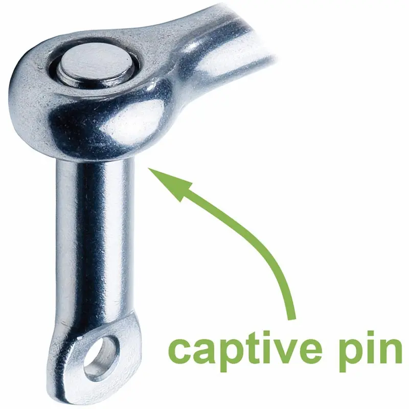 Wichard Forged Stainless Steel Captive Pin D Shackle