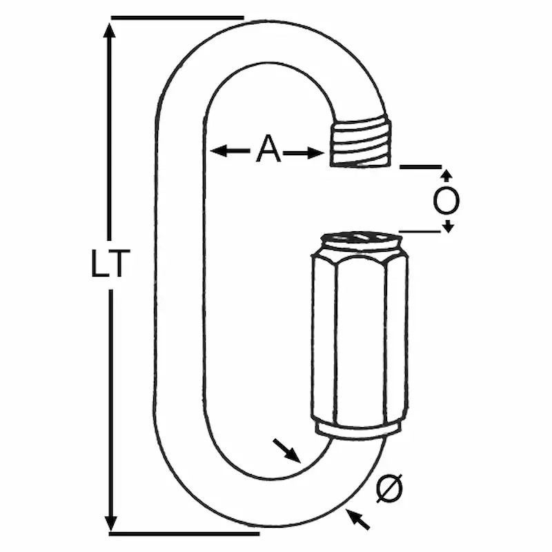 Maillon Rapide Load Stamped Stainless Steel Quick Link