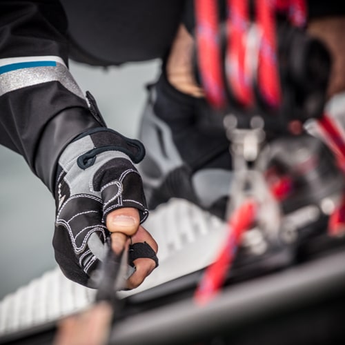 Crewsaver Short Finger Glove Black Junior