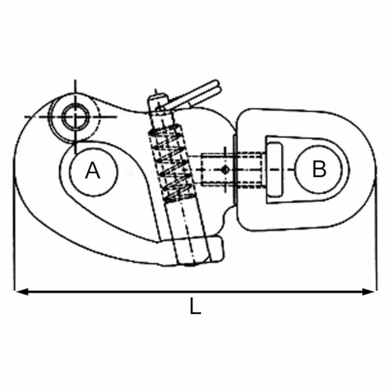 Stainless Steel Snap Shackle with Swivel Eye