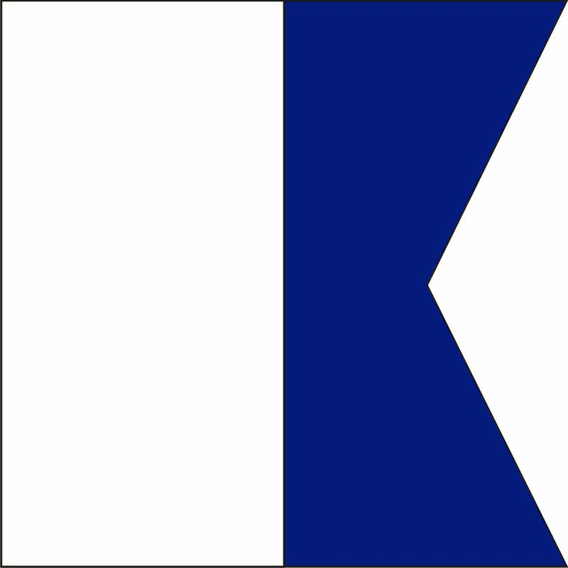 Code Flag "A" Diver Down 40x60cm