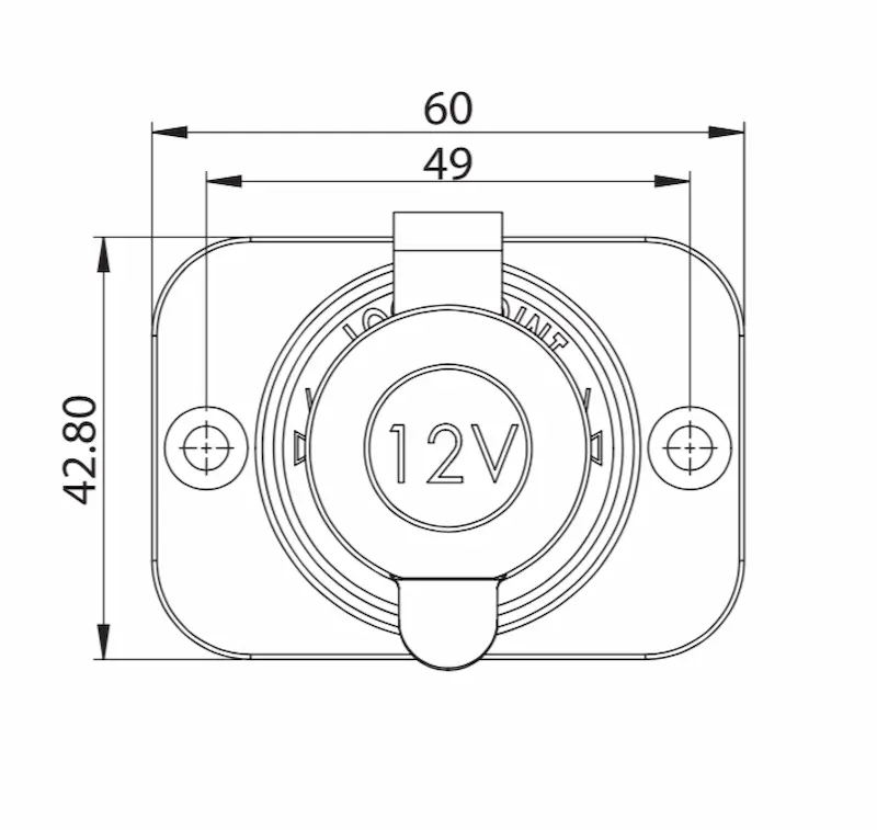 Marine Grade Cigarette Lighter 12v Power Socket Illuminated YIS AS212L