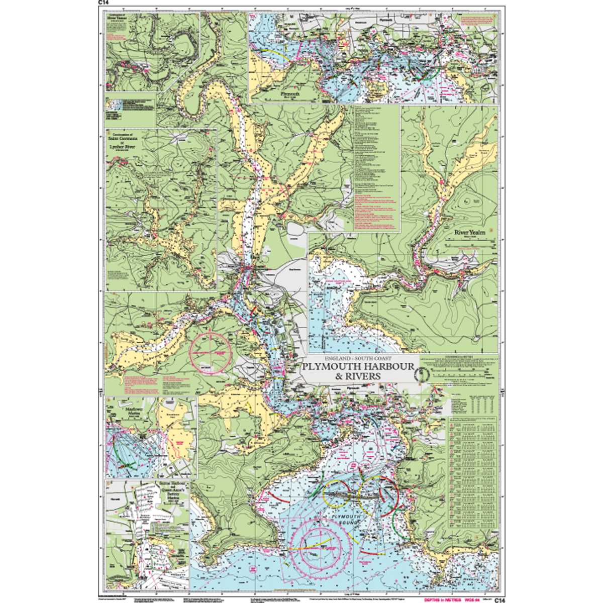 Imray C14 Plymouth Harbours and Rivers Edition 2017 Corrected to October 2018