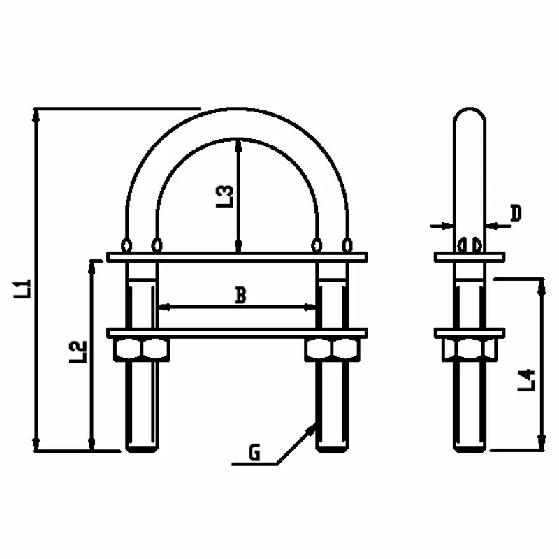 Blue Wave Stainless Steel U Bolt