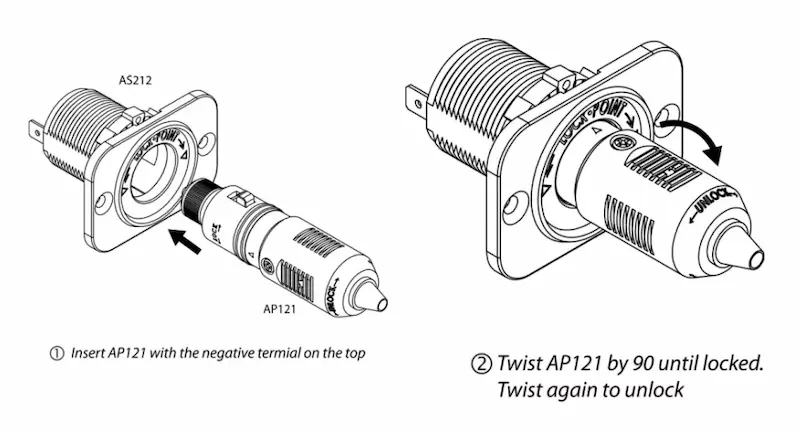 Marine Grade Cigarette Lighter 12v Power Socket Illuminated YIS AS212L
