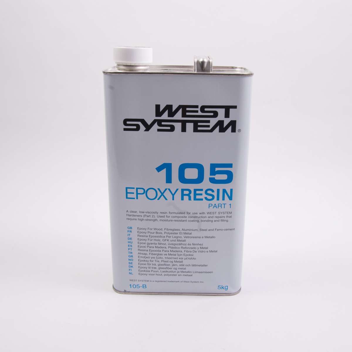 West System Epoxy 105B Resin 5.0kg | Captain Watts Chandlery