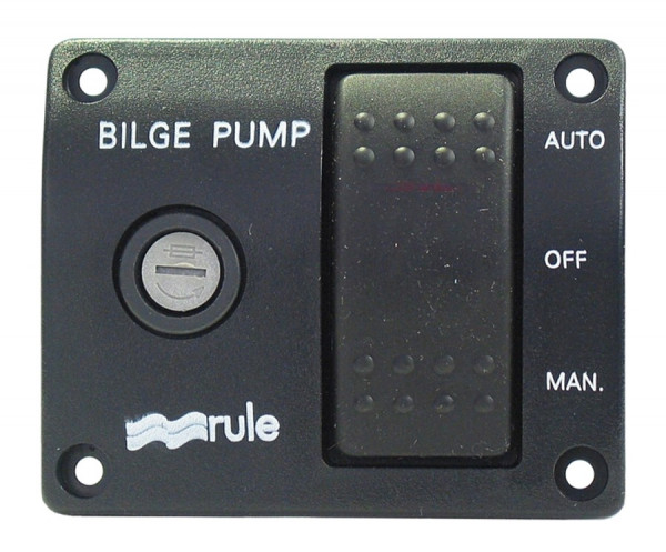 Rule 3 Way Lighted Rocker Switch Bilge Pump