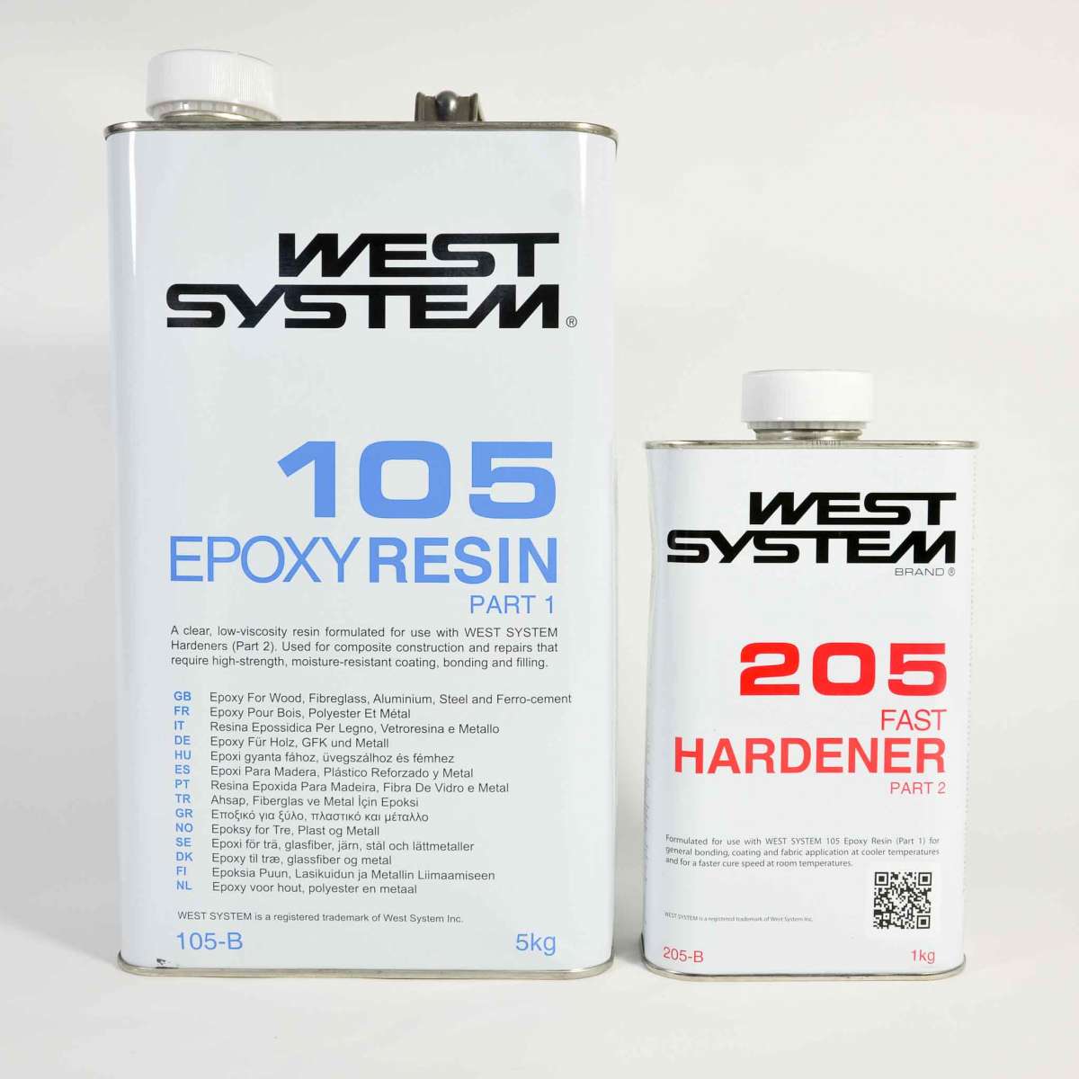 West System Epoxy B Pack 105 Resin And 206B Slow Hardener 6kg | Captain ...