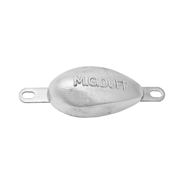 MGDUFF AD77KIT Aluminium Pear Hull Anode 1.0kg Backing Pad, Nuts & Washers