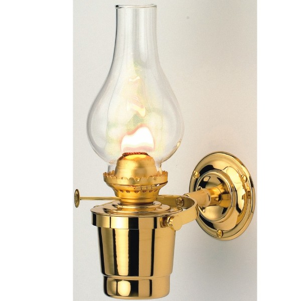 Gipsy Moth Gimballed Oil Lamp Brass 25cm