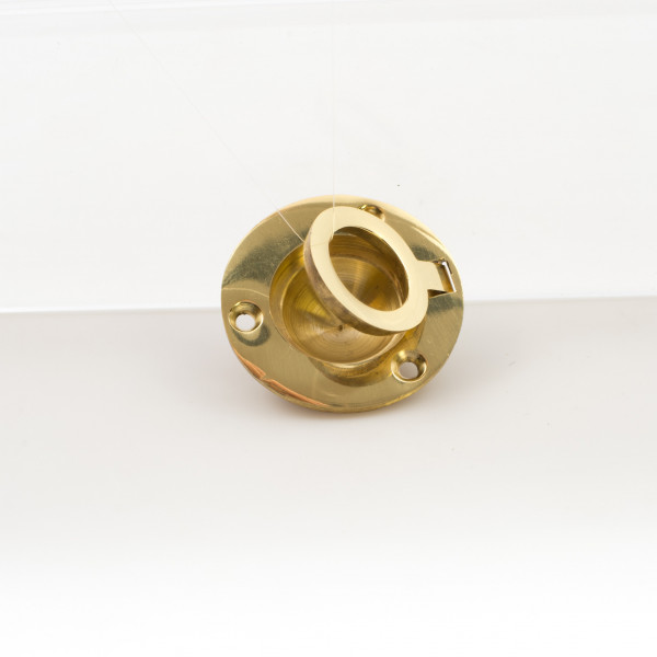 Davey and Co. Flush Ring Brass Round 1 3/4"