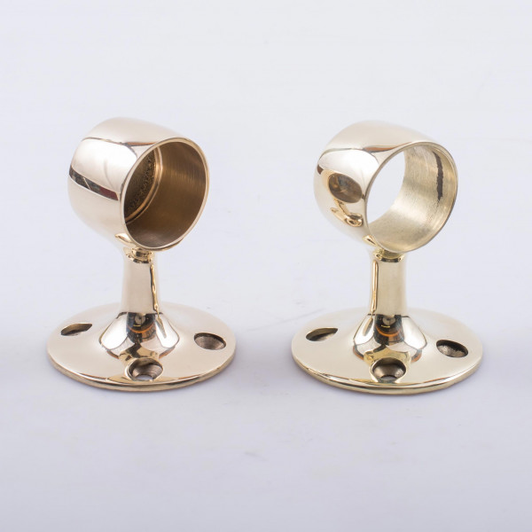 Davey and Co. Handrail Stanchion/Handrail Support Brass